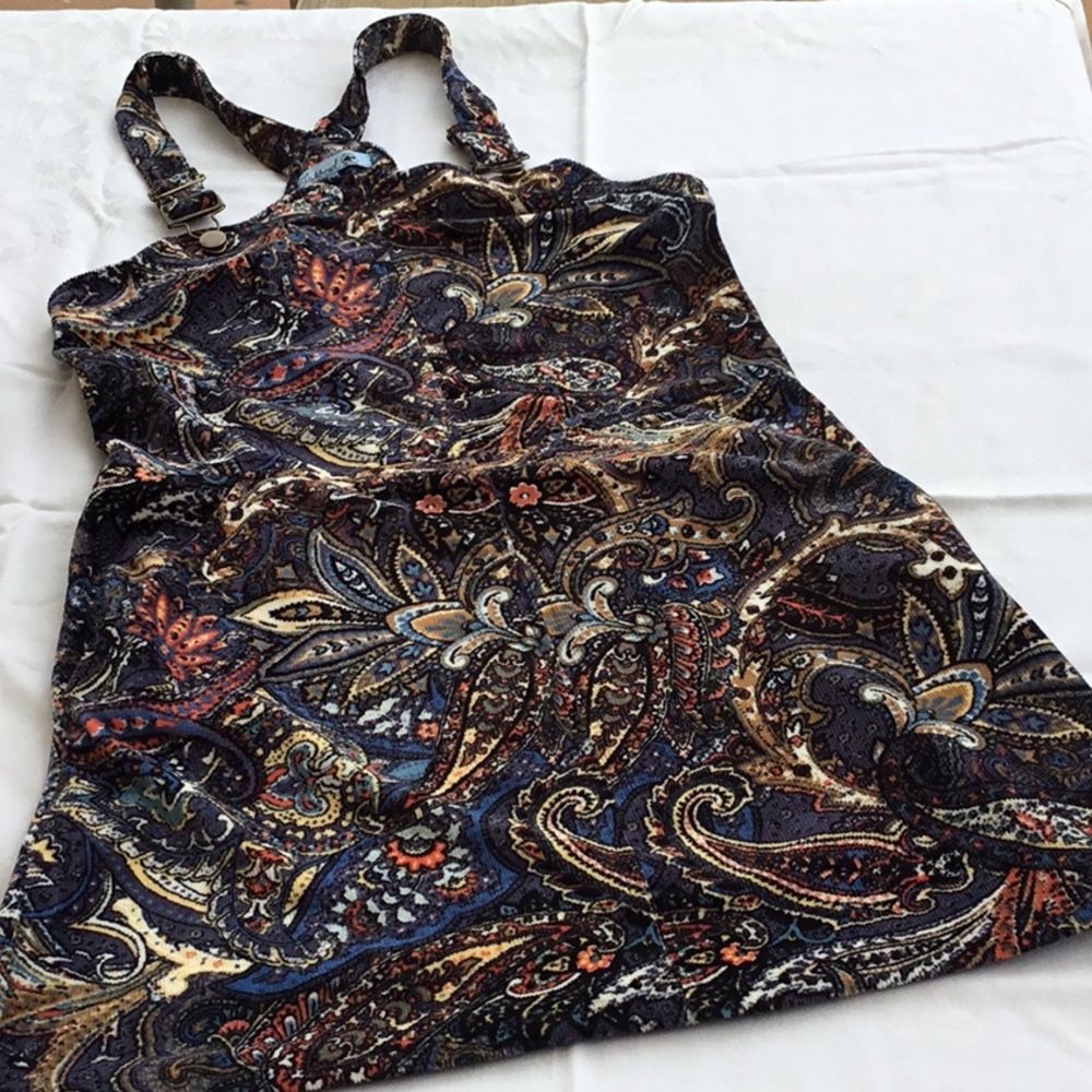 Women’s Mini Dress in Paisley Print - Navy Multi